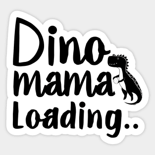 Dino Mama Loading Funny Pregnancy Announcement Sticker